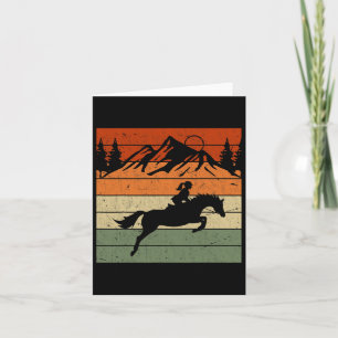 Texas Pferdereiten Cowgirl Retro Rider Ranch Karte