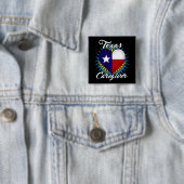 Texas-Pflegekraftquadratknopf (schwarzer Button (Beispiel)
