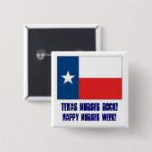 Texas pflegt Felsen! - Krankenschwester-Woche Button (Vorne & Hinten)