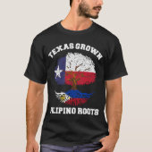 Texas Philippinen Texan Filipino Texas wächst Fili T-Shirt (Vorderseite)