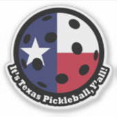 Texas Pickleball Aufkleber (Vorderseite)