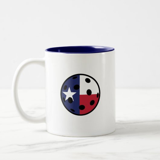 Texas Pickleball Y'all Zweifarbige Tasse (Links)