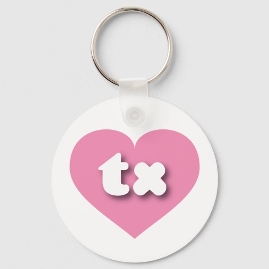 Texas pink heart - I Liebe tx Schlüsselanhänger (Vorderseite)