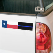Texas & Police Thin Blue Line Flag Autoaufkleber (Auf Lkw)