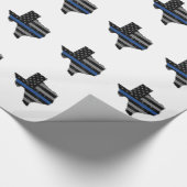 Texas-Polizeibeamte verdünnen Blue Line Geschenkpapier (Ecke)