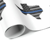 Texas-Polizeibeamte verdünnen Blue Line Geschenkpapier (Rolleneckpunkt)