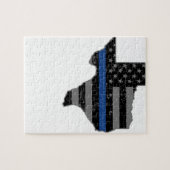 Texas-Polizeibeamte verdünnen Blue Line Puzzle (Horizontal)
