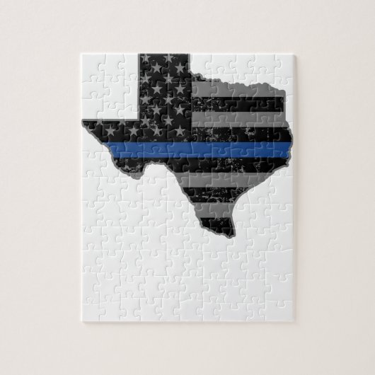 Texas-Polizeibeamte verdünnen Blue Line Puzzle (Vertikal)