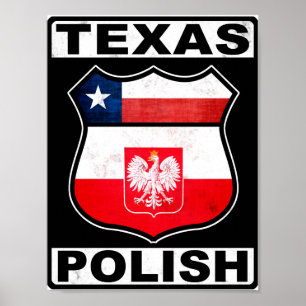 Texas Polnischer Amerikaner Poster