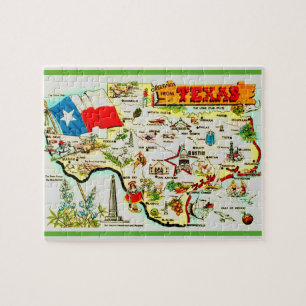 Texas Postcard Karte Jigsaw Puzzle