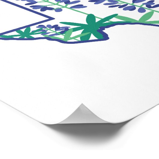 Texas Poster, Texas Staat Poster, Texan, Texas Poster (Ecke)