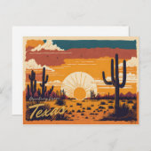 Texas Postkarte (Vorne/Hinten)