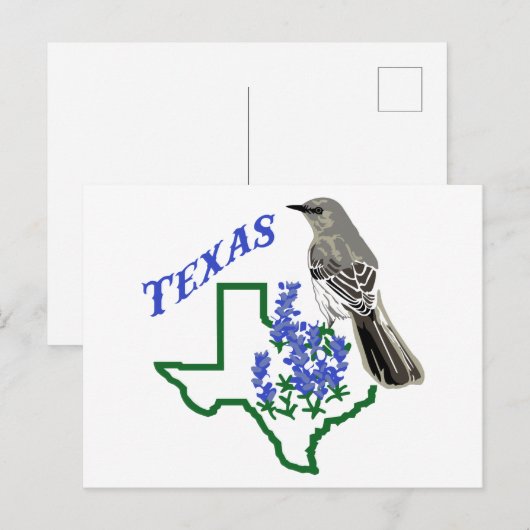 Texas Postkarte (Vorne/Hinten)