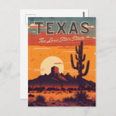 Texas Postkarte (Vorne/Hinten)