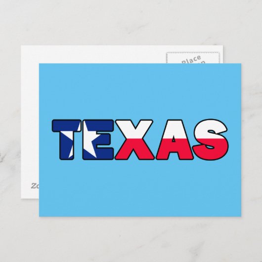 Texas Postkarte (Vorne/Hinten)