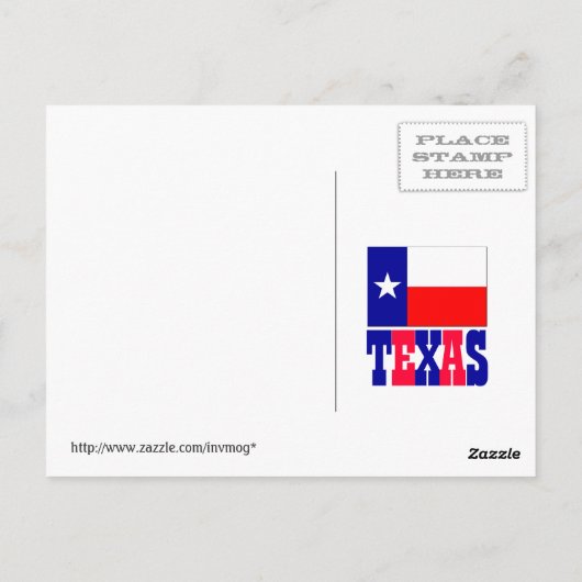 Texas Postkarte (Rückseite)