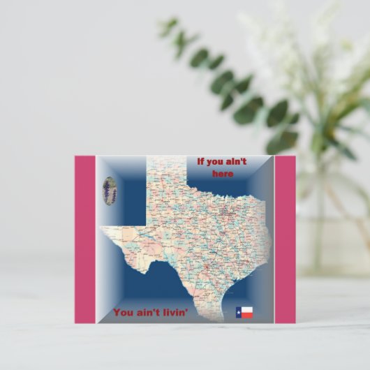 Texas Postkarte (Stehend Vorderseite)