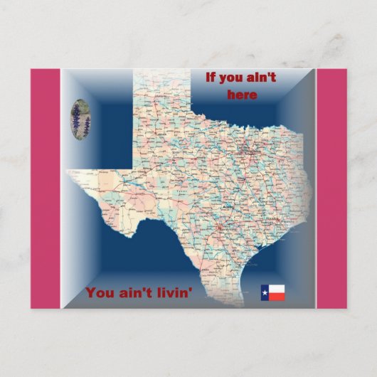 Texas Postkarte (Vorderseite)