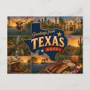 Texas-Postkarte Postkarte