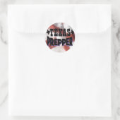 Texas Prepper Runder Aufkleber (Tasche)