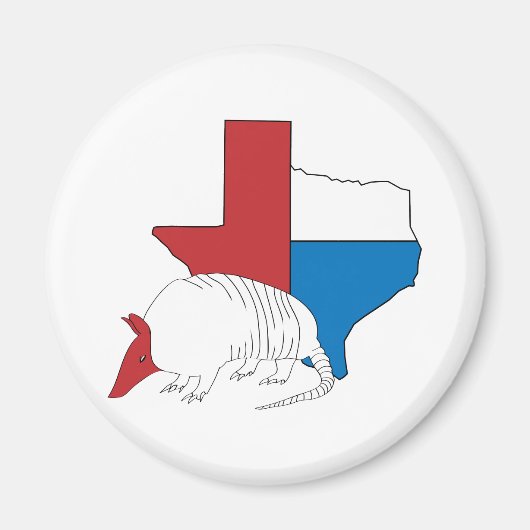 Texas Pride Armadillo Magnet (Vorne)