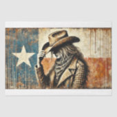 Texas Pride Cowgirl Decoupage Seidenpapier (Vorderseite)