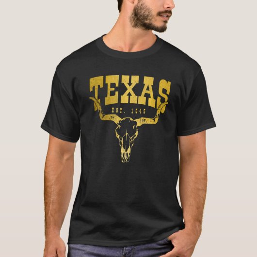 Texas Pride Est 1845 TX Vintag T-Shirt (Vorderseite)