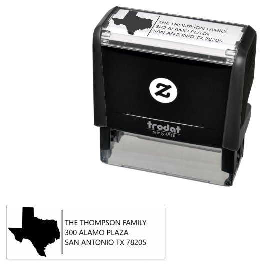 Texas Pride Familienurlaub Hochzeit Rücksendeadres Permastempel (Beispiel)