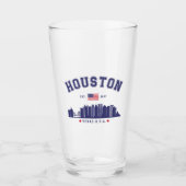 Texas Pride: Houston Modern Skyline Glas (Vorderseite)