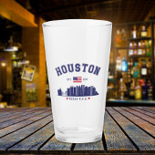 Texas Pride: Houston Modern Skyline Glas