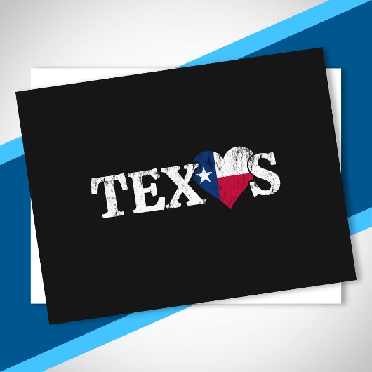 Texas Pride Liebe Herde Flag Staat Proud Texan Zuh Postkarte