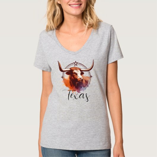 Texas Pride Longhorn T - Shirt (Vorderseite)