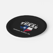 Texas Pride - Texas Meme - Staatenflagge Texas Pappteller (Schrägansicht)