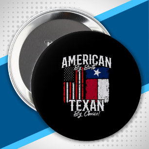 Texas Pride - Texas State Flag - American Flag Button
