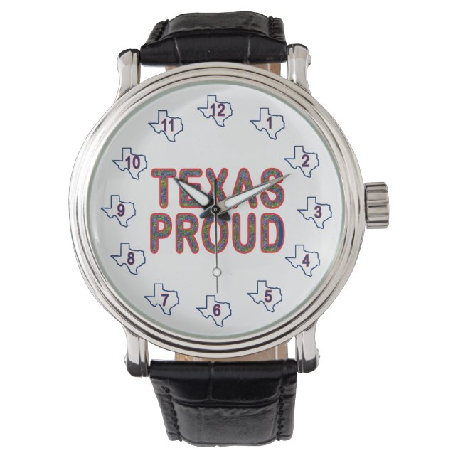 Texas Proud Bluebonnet Armbanduhr (Vorderseite)