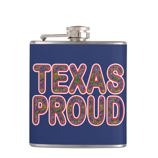 Texas Proud Bluebonnet Flachmann (Vorderseite)