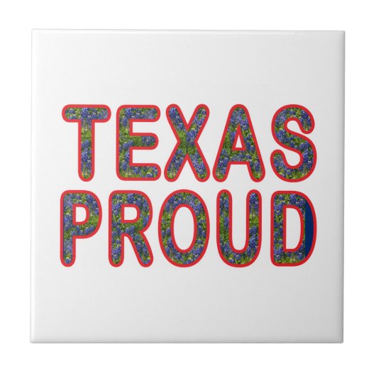 Texas Proud Bluebonnet Fliese (Vorderseite)