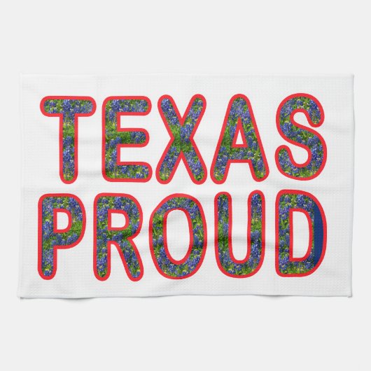 Texas Proud Bluebonnet Geschirrtuch (Horizontal)