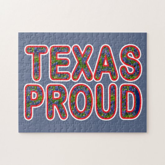 Texas Proud Bluebonnet Puzzle (Horizontal)