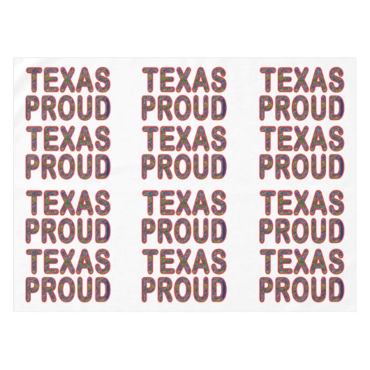 Texas Proud Bluebonnet Tischdecke (Vorderseite (Horizontal))
