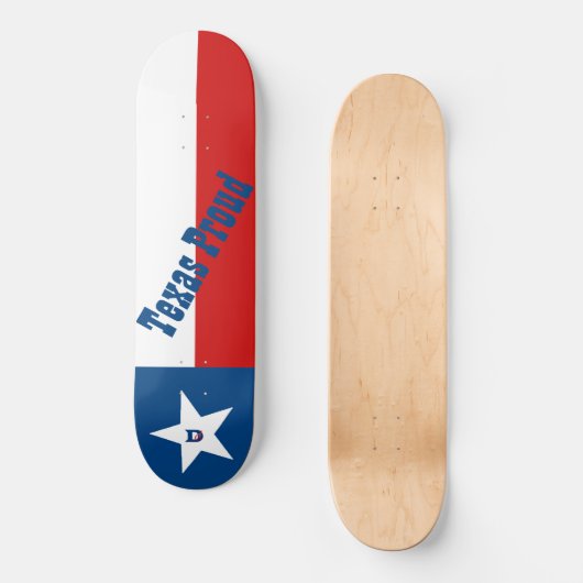 Texas Proud D Brand Skateboard (Vorderseite)