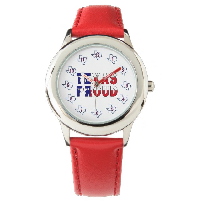 Texas Proud Flag Armbanduhr (Vorderseite)