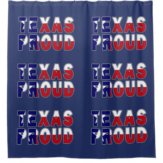Texas Proud Flag Duschvorhang (Vorderseite)