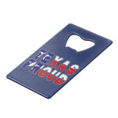 Texas Proud Flag Geldbeutel Flaschenöffner (Rückseite Schrägansicht)