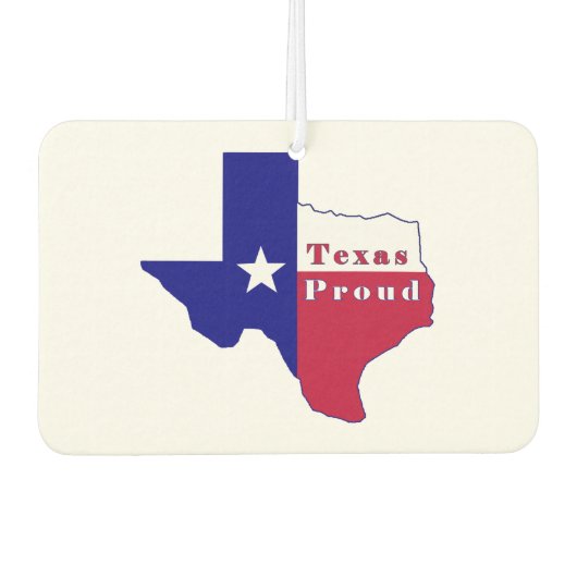 Texas Proud Flag Karte Autolufterfrischer (Vorderseite)