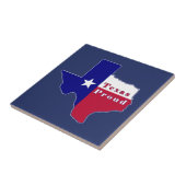 Texas Proud Flag Karte Fliese (Seite)