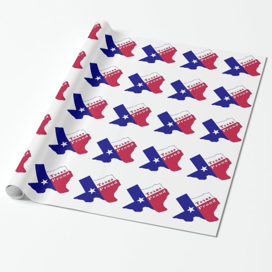 Texas Proud Flag Karte Geschenkpapier (Ungerollt)