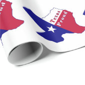 Texas Proud Flag Karte Geschenkpapier (Rolleneckpunkt)