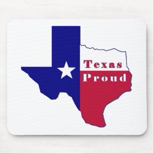 Texas Proud Flag Karte Mousepad