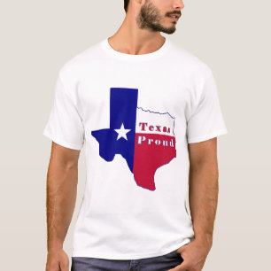 Texas Proud Flag Karte T-Shirt